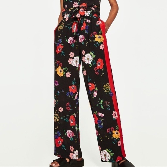 Zara Floral Track Pants  S - Picture 1 of 5